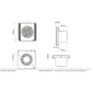 Layci Extractor Fan with Adjustable Run Timer - 158 x 158 - Chrome