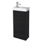 Nuie Minimalist 400mm Floorstanding Basin Vanity Unit - Charcoal Black