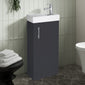 Nuie Minimalist 400mm Floorstanding Basin Vanity Unit - Gloss Grey