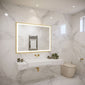 Denver 3 Tone Frame Lit LED Mirror 700 x 500mm - Brushed Brass