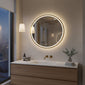 Denton 3 Tone Round Frame Lit LED Mirror 600mm - Brushed Brass