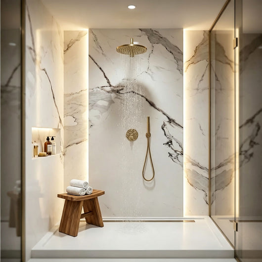  SDG Wall Shower & Bathroom Panel 2400 x 1000 x 10mm - Matt Emperor Marble
