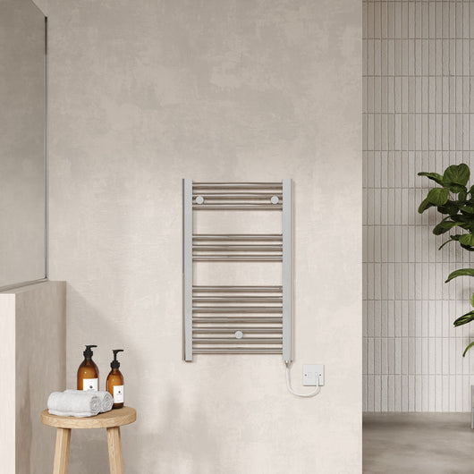  Electric Only Heated Towel Rail 720mm H x 400mm W - Chrome
