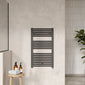 Electric Only Heated Towel Rail 920mm H x 480mm W - Anthracite