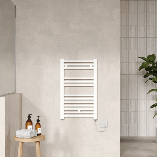 Electric Only Heated Towel Rail 720mm H x 400mm W - White