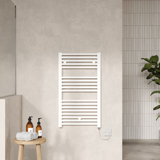  Electric Only Heated Towel Rail 920mm H x 480mm W - White