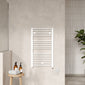 Electric Only Heated Towel Rail 920mm H x 480mm W - White