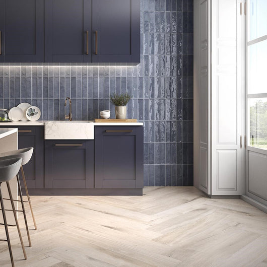 Rvto Chic Blue Rectangle Ceramic Tile | welovecouk