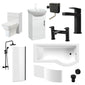 Mayford Complete Matt Black 1500 P Shaped 950 Combination Bathroom Suite
