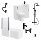Mayford 1600 L Shaped Matt Black Complete 950 Combination Bathroom Suite