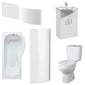 Melbourne Vanity 1600mm P Shape Shower Bathroom Suite