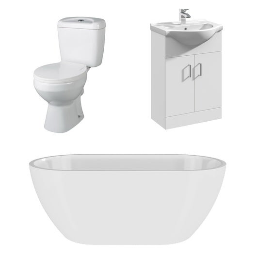  Melbourne Freestanding Ashford Vanity Double  Ended Bath Suites - 1600 x 750