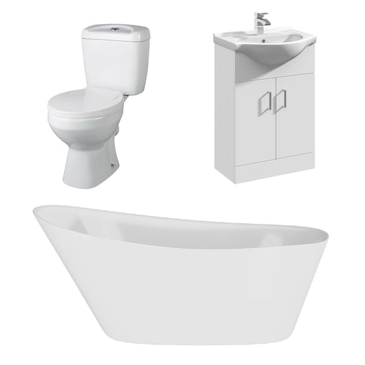  Melbourne Freestanding Serenity Slipper Vanity Bath Suites - 1500 x 750