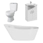 Melbourne Freestanding Serenity Slipper Vanity Bath Suites - 1600 x 750