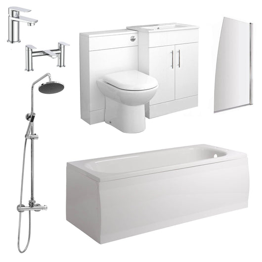  Mia Complete Luxury Vanity Shower Bathroom Suite - 1500mm