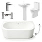 Misirlou 1700mm Shingle Complete Bathroom Suite - Chrome