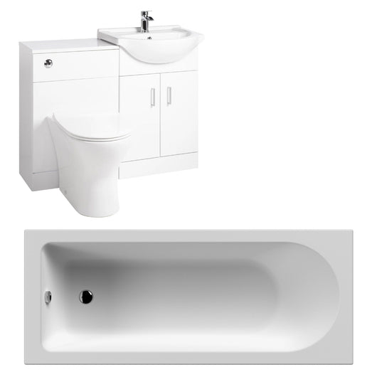  Misirlou Foundation Straight Single Ended Bath Suites 1600 x 700 with Vanity & WC