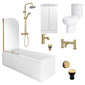 Monty 1700 Straight Bath Vanity Bathroom Suite