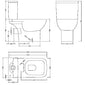 Moreton Square Rimless Close Coupled Toilet & Soft Close Seat - welovecouk