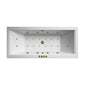 Quadra 1700 x 700 Whirlpool & Hydrotherapy Spa Bath