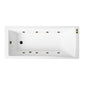Square Single Ended Whirlpool Hydrotherapy SPA Bath 1600 x 700mm - welovecouk