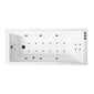 Square Single Ended Whirlpool Hydrotherapy SPA Bath 1600 x 700mm - welovecouk