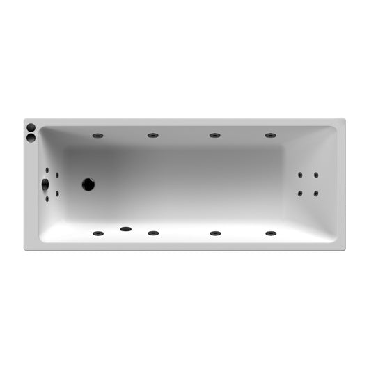  Thin Edged Single Ended Whirlpool Bath 1700 x 700mm - welovecouk