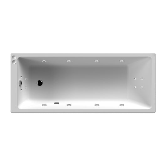  Thin Edged Single Ended Whirlpool Bath 1700 x 700mm - welovecouk