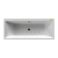 Thin Edged Double Ended Hydrotherapy Air SPA Bath - 1800 x 800mm - welovecouk