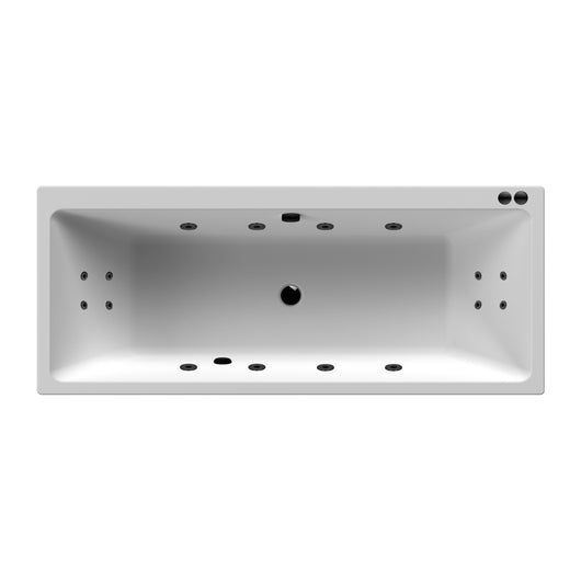  Thin Edged Double Ended Whirlpool Bath 1800 x 800mm - welovecouk