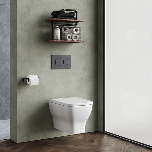  Nuie Ava Wall Hung Pan & SC Seat  - White