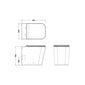 Nuie Orlen Rimless Back to Wall Toilet with Soft Close Seat