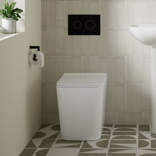  Nuie Orlen Rimless Back to Wall Toilet with Soft Close Seat