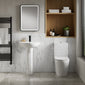 Nuie Fenton Rimless Close Couple Open Back Toilet with Seat