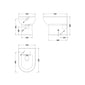Nuie Isla Round Back to Wall Toilet Pan (No Seat)