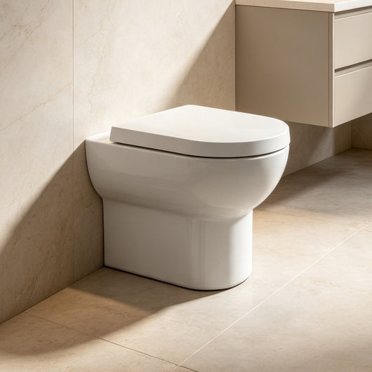  Nuie Isla Round Back to Wall Toilet Pan (No Seat)