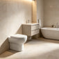 Nuie Isla Round Back to Wall Toilet Pan (No Seat)
