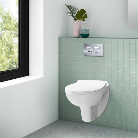  Melbourne Concealed Cistern Frames Wall Hung Pan - Square Plate