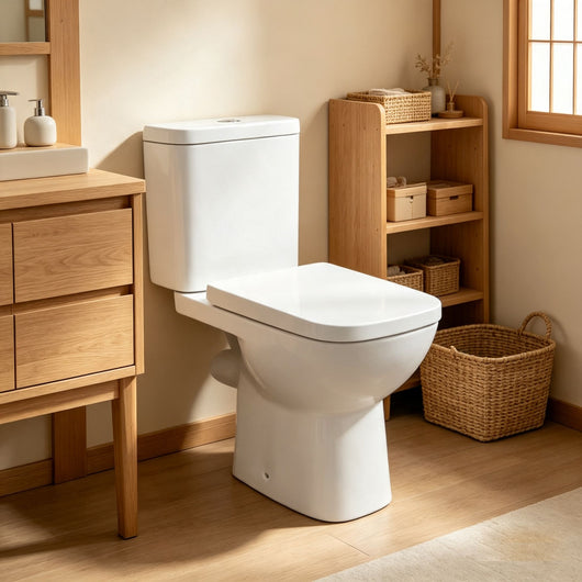  Moreton Square Rimless Close Coupled Toilet & Soft Close Seat