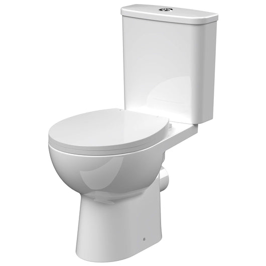  Nuie Fantine Rimless Toilet Pan with Push Button Cistern - Soft Close Seat