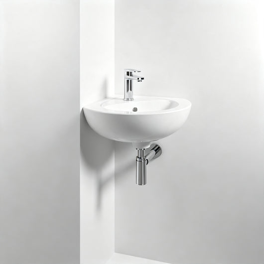  Melbourne Corner Wall Hung Basin 450mm Wide
