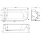 Selsley 1700 Curved SUPER DEEP Freestanding Bath Left Hand - welovecouk