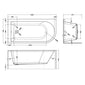 Selsley 1500 Curved Freestanding SUPER DEEP Bath Left Hand - welovecouk