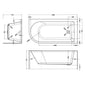 Selsley 1500 Curved Freestanding SUPER DEEP Bath Right Hand - welovecouk