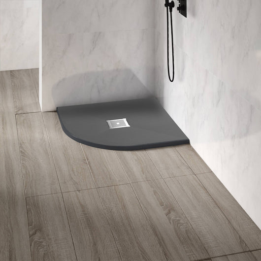  Slate Grey Slimline 800 x 800mm Quadrant Shower Tray