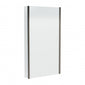 Brushed Pewter L Shaped Hinged Bath Screen