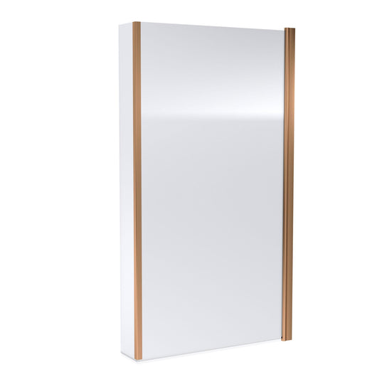  Nuie L-Shaped Fixed Bath Screen 1400 x 815mm - Brushed Bronze - welovecouk