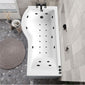 P Shaped Whirlpool Bath 1700mm - 24Jet - welovecouk