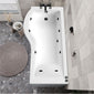 P Shaped Whirlpool Bath 1600mm - 8 Jet - welovecouk