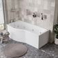 P Shaped Whirlpool Bath 1700mm - 24Jet - welovecouk